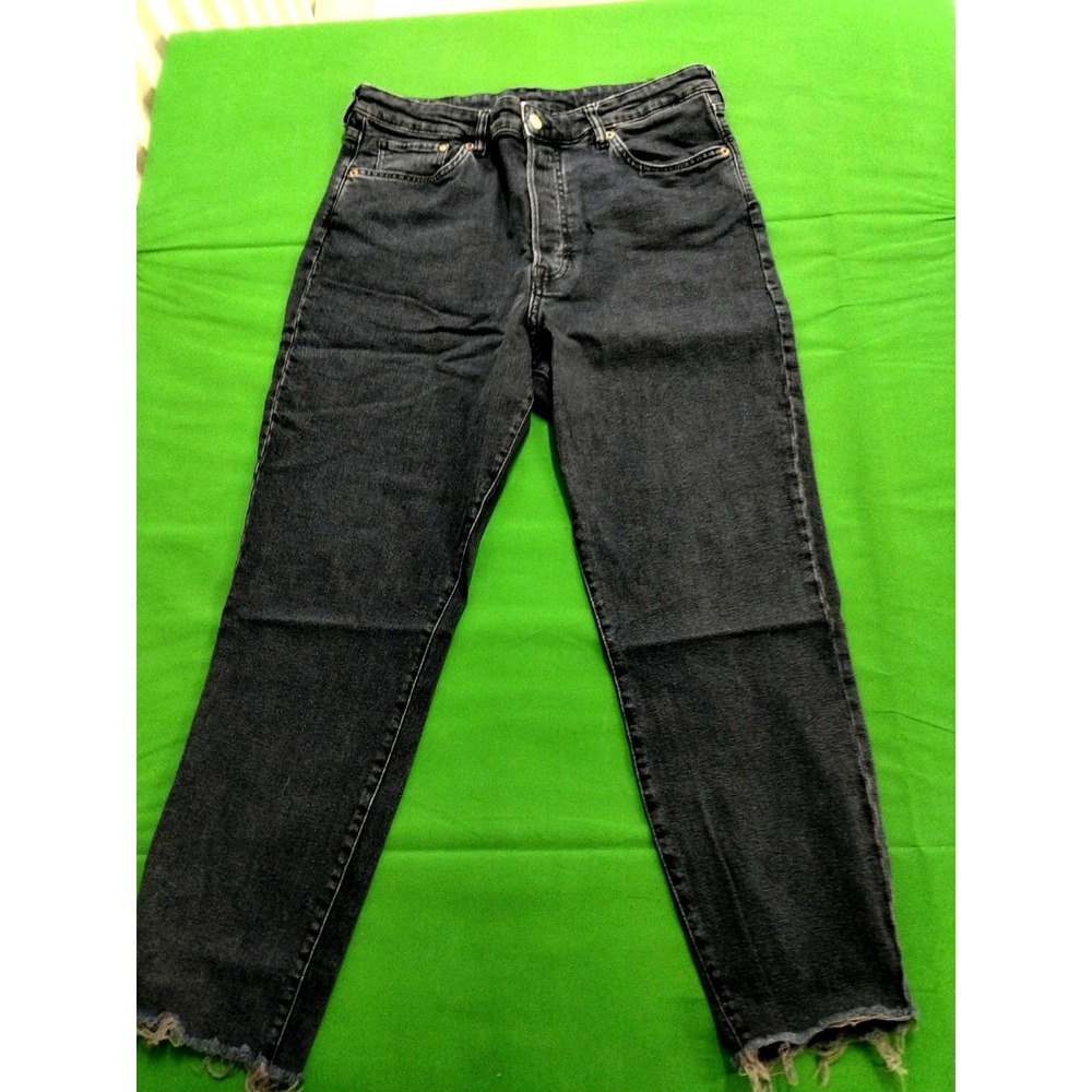 Denim Co. Mom Jeans Women's Size 4 Cropped High Rise Light Wash Stretch